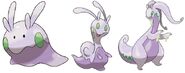 GoomyLine.jpg (23 KB) Goomy, Sliggoo, and Goodra (Pokémon) are powerful Dragon-type Pokémon, despite their resemblance to gastropods.