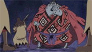 Jinbe (One Piece) is a grandmaster of Fishman Karate, defeating most enemies by supplementing his mighty strength with sheer skill.