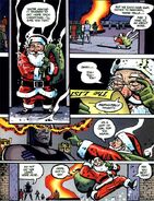 Santa Claus (DC Comics) makes his yearly delivery of lump of coal to Darkseid.