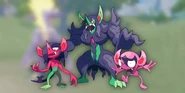 Impidimp, Morgrem and Grimmsnarl (Pokémon).jpeg (137 KB) Impidimp, Morgrem and Grimmsnarl (Pokémon) are all Dark and Fairy-type Pokémon.