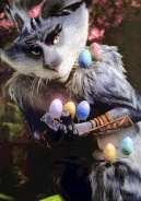 Bunnymund (Rise of the Guardians) the Easter bunny and Guardian of Easter. His center is hope.