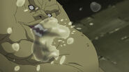 Jerso (Fullmetal Alchemist: Brotherhood) using his spit attack in chimera form.