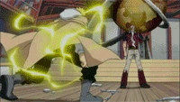 Laxus Dreyar (Fairy Tail), the Lightning Dragon Slayer.