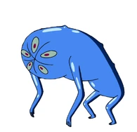 Warren Ampersand (Adventure Time) is an alien shape-shifter that impregnated Joshua with Jake the Dog by biting his forehead and injecting him with his venom, resulting in Joshua developing a large boil that Jake emerged from.