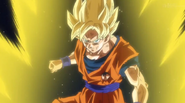 Through God's Crimson Radiance, Goku (Dragon Ball series) was able to access the power of Super Saiyan God without transforming into it, allowing him to fight evenly with Beerus...