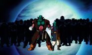 Saonel and Pirina (Dragon Ball Super) performed Namekian Fusion with numerous other Namekians in preparation for the Tournament of Power.