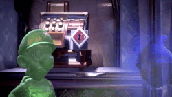 Gooigi (Luigi Mansion) fearless.gif