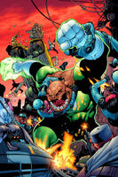 Kilowog (DC Comics) hailed from the planet Bolovax Vik, which was one of the most crowded worlds in the universe; it had sixteen billion residents with a communal mind.