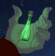Ruber (Quest for Camelot) uses a special potion to merge human beings with weapons...