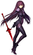 Scathach (Fate/Grand Order) possesses the God Slayer skill.