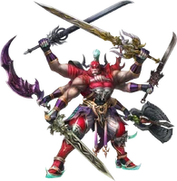 Gilgamesh (Final Fantasy) has the ability to transform into a larger multi-armed version of himself, with as many as 6 to 8 arms.