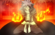 After training for a year, Natsu Dragneel's (Fairy Tail) Fire Dragon Slaying Magic grew to the point where he emitted large amounts of heat. Which melted everything around him...