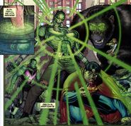 Metallo (DC Comics) Much like Cyborg-Superman, can mentally shift into as well as assimilate with any kind of metal and machinery to augment himself.