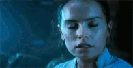 Rey (Star Wars) using Force Healing.