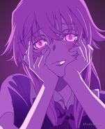 Thanks to Murmur, the 3rd world Yuno Gasai (Future Diary) absorbed the memories and abilities of her 1st world counterpart.
