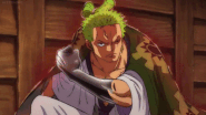 Through years of extremely rigorous training regimen since childhood, which consists mainly of grueling bodybuilding exercises, Roronoa Zoro (One Piece) has immense superhuman physical prowess...