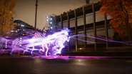Deilsin Rowe (inFAMOUS: Second Son) is able to use neon energy to move faster than a normal conduit.