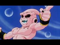 Vegeta endures a beating from Kid Buu who was the strongest being in existence at the time.