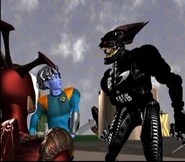 After being infected by a Web Creature, Megabyte (ReBoot) remerged with his sister Hexadecimal...