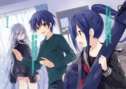 After spending few days with Shinji and Mana, Mio Takamiya (Date A Live) learned how to read books in the blink of an eye, she instantaneously memorized the characters written on the text, and by mere listening to the radio and watching TV she learned how to speak and learn about the world, to the point that Mana has found her abnormal.
