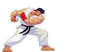 Ryu (Street Fighter) forming and using the iconic Hadoken...