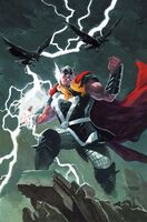 By spinning Mjolnir in a precise manner at cyclotronic speeds, Thor (Marvel Comics) can manipulate matter from a molecular level to a vast scale, which allows him to create other configurations and even allows him to transmute the elements themselves.