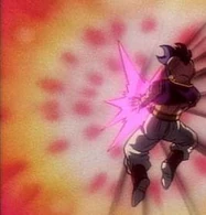 Uub/Majuub (Dragon Ball GT) creates the Chocolate Kamehameha by combining the Chocolate Beam with the Kamehameha.