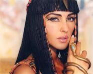 The fictional, romanticized version of queen Cleopatra.