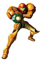 Samus Aran (Metroid series) is a human who has been infused with Chozo blood and Metroid DNA.