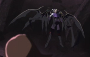 Boris Tepes Dracula (Shaman King) through his spiritual powers he can manifest a pair of bat wings that he can modify like blades to pierce his enemy