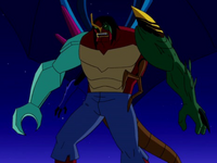 Ultimate Kevin (Ben 10 Ultimate Alien) possesses Big Chill's wings