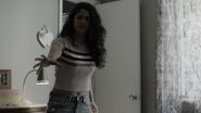 Cristina (The Gifted) uses her mind to move a chair.