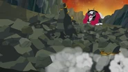 Lord Tirek (My Little Pony: Friendship is Magic) using his strength to smash the ground beneath him.