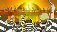 Buggy the Star Clown (One Piece) is charismatic enough to recruit an army of prisoners more powerful than him, due to his sheer dumb luck that he is unaware of.