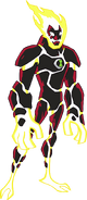 Thanks to the omnitrix, Ben Tennyson (Ben 10) can take the form of numerous aliens. Fire based aliens include Heatblast...