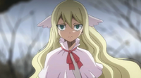 Mavis Vermilion (Fairy Tail) was cursed by Ankhseram Contradictory Curse after casting an incomplete Law spell giving her an uncontrollable Death Magic; as well as immortality.