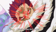 Sanji (One Piece) dodging Katakuri's high speed thrown jellybean bullet.