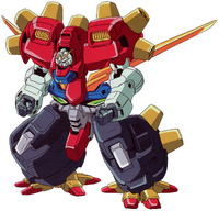 The Dark Gundam (Mobile Fighter G Gundam) has the three theoretical technorganic capacities of self-regeneration, replication and evolution through usage of its DG Cells.