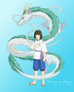 Haku (Spirited Away); both his human and dragon form.