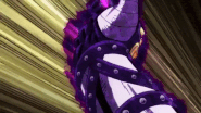 After the second stab with the Stand Arrow, Yoshikage Kira's (JoJo's Bizarre Adventure Part IV: Diamonds are Unbreakable) Stand, Killer Queen gained ability Another One Bites the Dust, that will kill anyone trying to find out his true identity and rewind time back an hour every time it triggers.