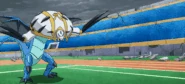Mutant Krowll (Bakugan Original Series) as a mutant combination of Haos Krowll and Aquos Krakenoid can use both powers from Haos the light element and the water element Aquos and can use it to paralyze his enemies with electricity and then trapping them in a sphere of water to drown them.
