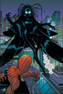 As a spider wasp, Shathra (Marvel Comics) preys on spider-beings like Spider-Man and Kaine, following them all the way from the Astral Plane to do so.