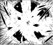 When Clear Note's (Konjiki no Gash Bell!/Zatch Bell!) Ba Supurifo spell is activated by his partner Vino, Clear creates an aura of annihilative energy, disintegrating anything in its vicinity.