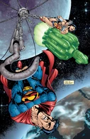 Superman, and the JLA (DC Comics) move the moon from its original orbit during a mission.