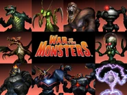 WaroftheMonsters.png (3.32 MB) The Monsters (War of the Monsters) are based on many reoccurring tropes of Kaiju and other giant monster films such as a giant ape, a giant robot, a reptilian kaiju etc.