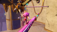 Out of everybody in her party, Amy Rose (Sonic Boom), is the only one who can balance on and walk along balance beams.