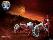 Krytus (Hot Wheels Battle Force 5: Fused) can create his personal vehicle to race with.