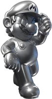 Metal Mario.png (1.61 MB) Metal Mario (Super Mario Bros) is metallically durable enough to endure any kind of attack.