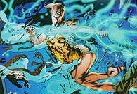 Promethea (Promethea) can summon and banish constructs from Immateria, the realm of dreams and imagination.