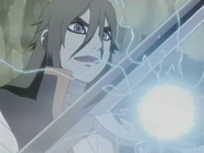 Raiga Kurosuki (Naruto) using his Lightning Ball via his dual swords, Kiba.